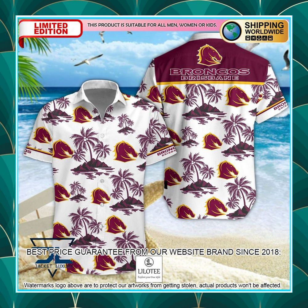brisbane broncos hawaiian shirt shorts 1 735