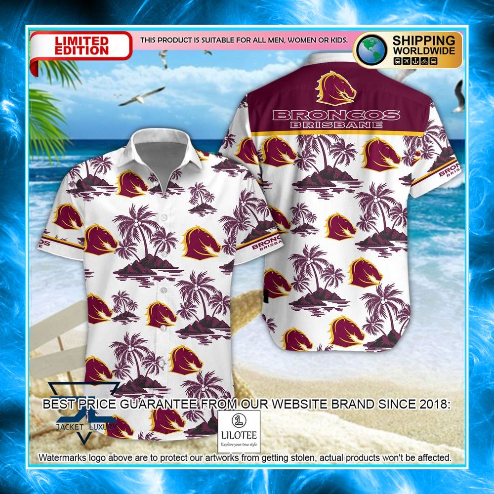 brisbane broncos hawaiian shirt shorts 1 919
