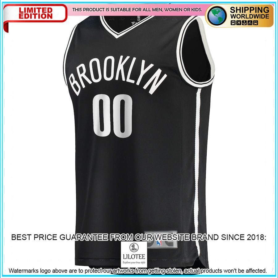 brooklyn nets custom black basketball jersey 2 701
