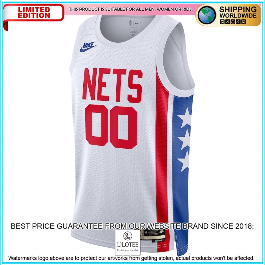 brooklyn nets nike 2022 23 custom white basketball jersey 2 520