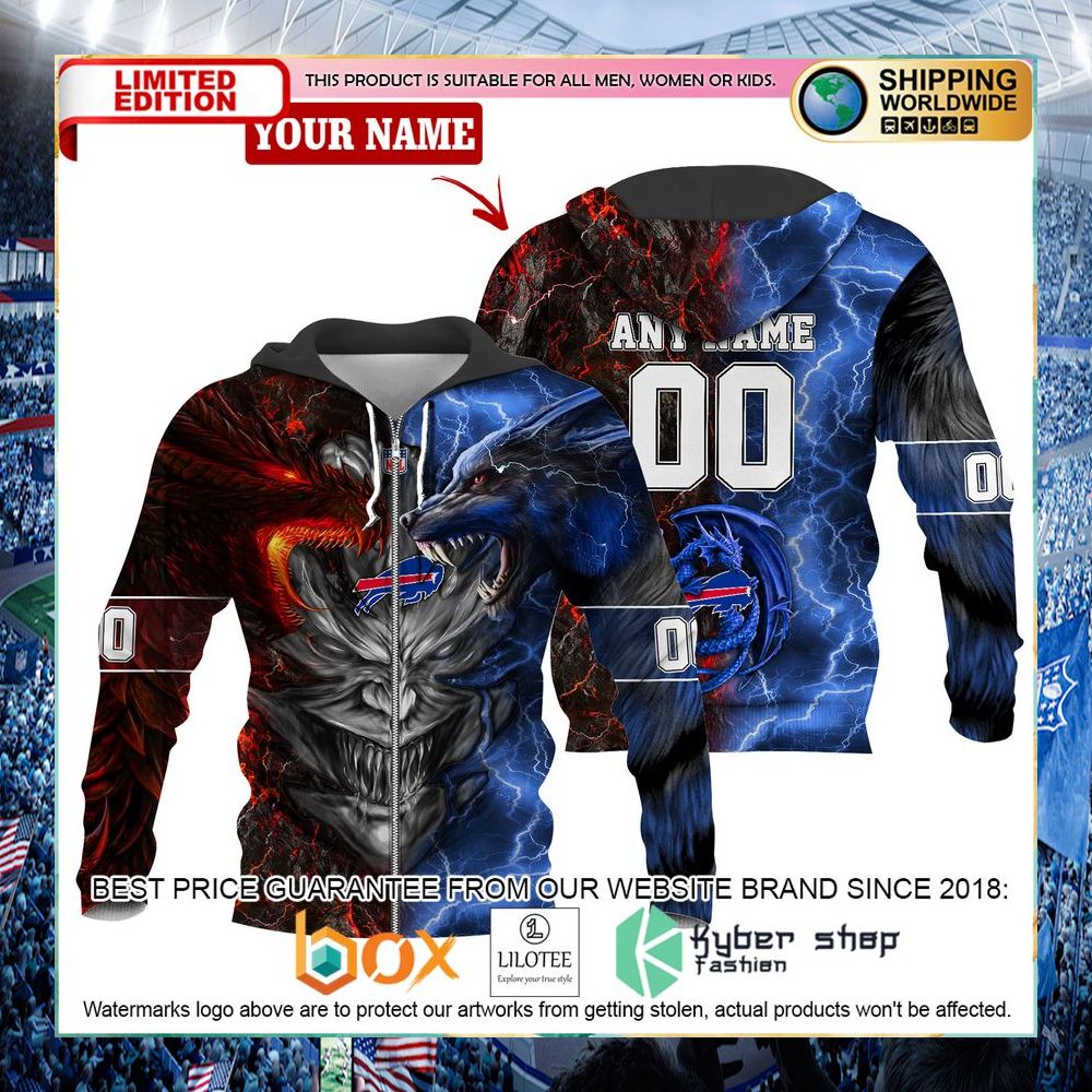 Buffalo Bills Demon Face Dragon Wolf Personalized Hoodie, Pant - LIMITED EDITION 8 buffalo bills demon face dragon wolf personalized hoodie pant 2 842