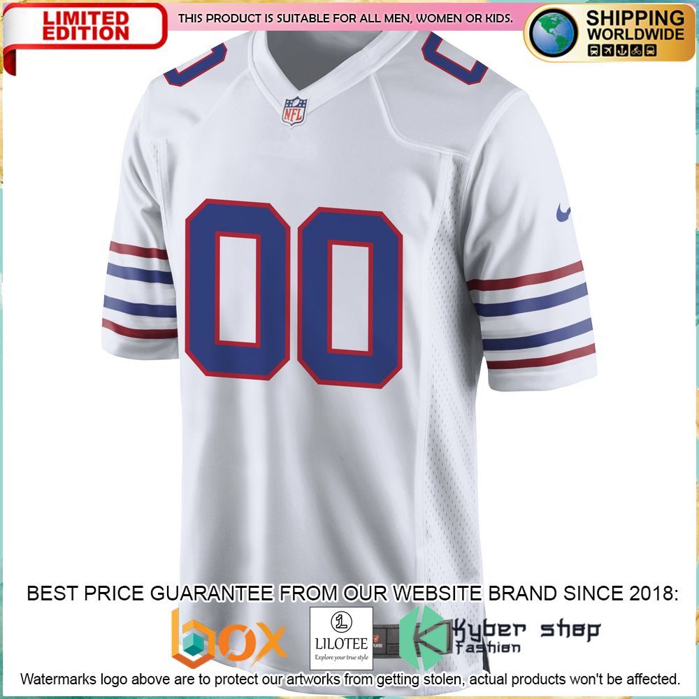 buffalo bills nike alternate custom white football jersey 2 318