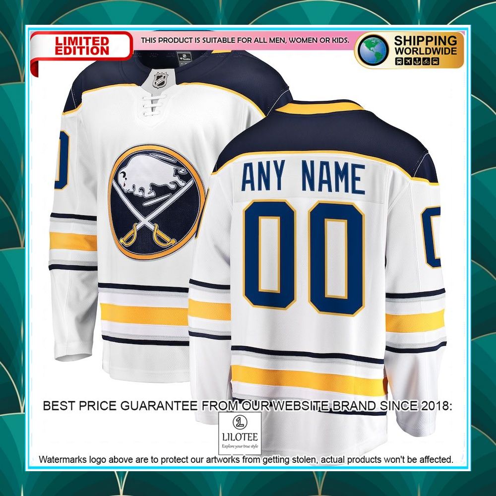 buffalo sabres away custom white hockey jersey 1 330