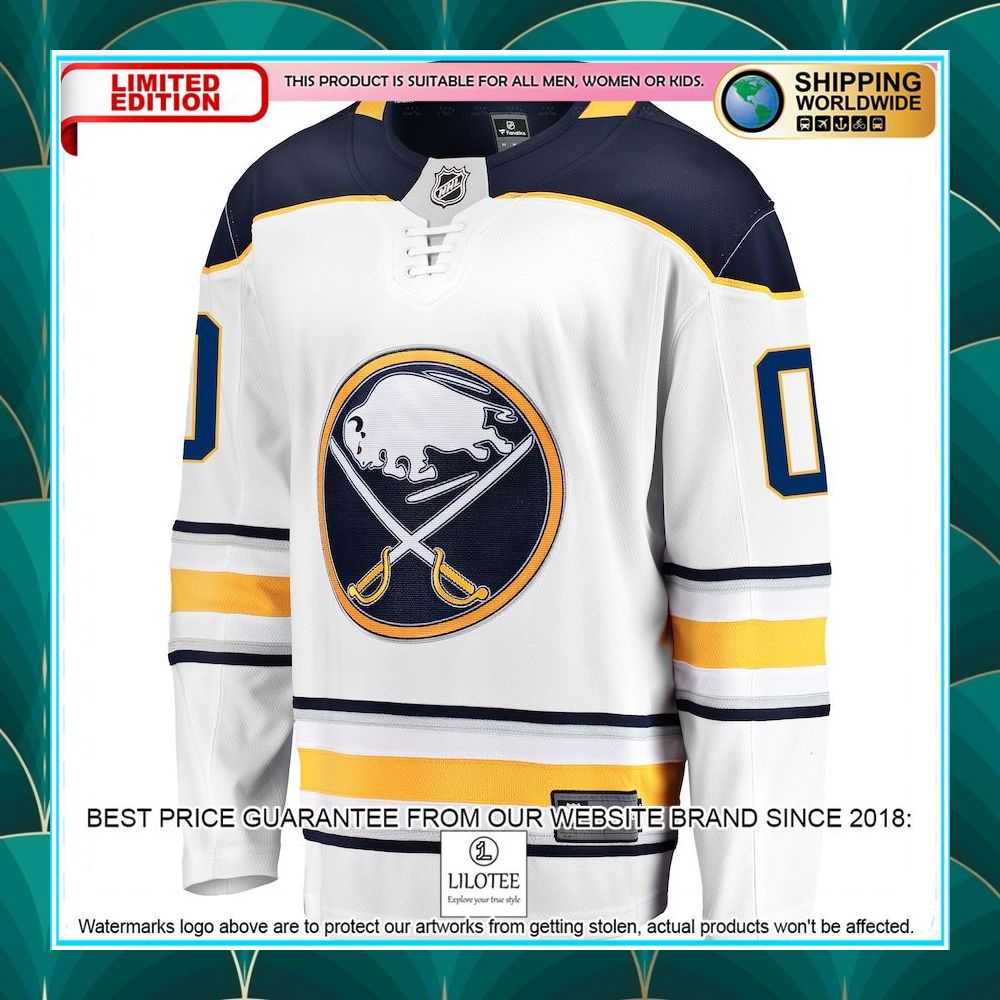 buffalo sabres away custom white hockey jersey 2 693