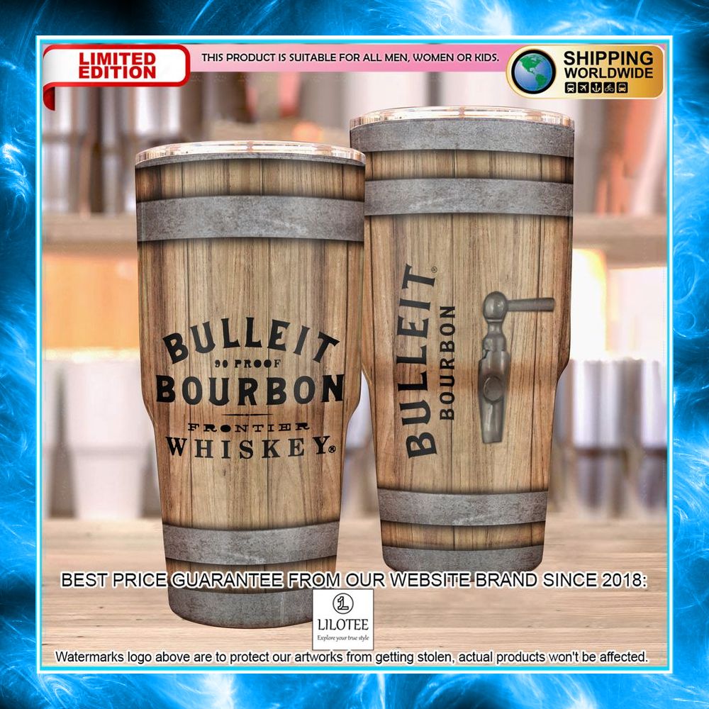 bulleit bourbon wood grain printed tumbler 1 18