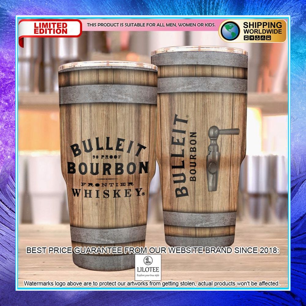 bulleit bourbon wood grain printed tumbler 1 93