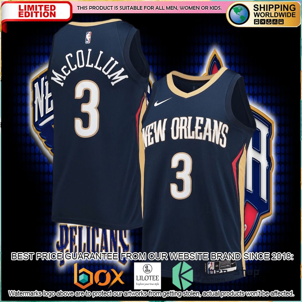 C.J. McCollum New Orleans Pelicans Nike 2021 22 Navy Basketball Jersey - LIMITED EDITION 4 c j mccollum new orleans pelicans nike 2021 22 navy basketball jersey 1 484