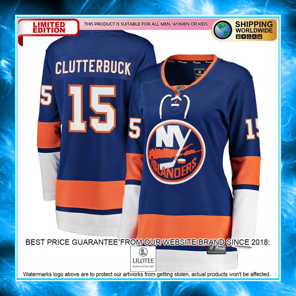 cal clutterbuck new york islanders womens royal hockey jersey 1 821