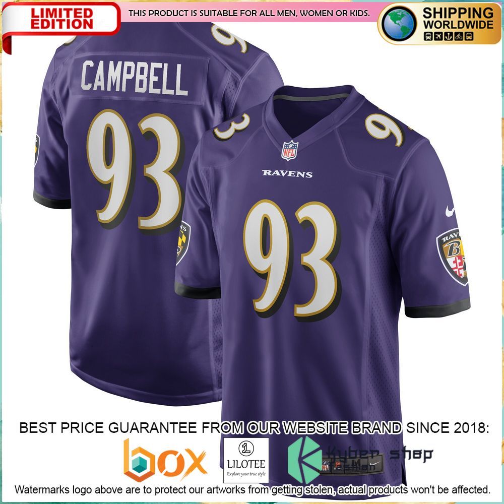 calais campbell baltimore ravens nike purple football jersey 1 881