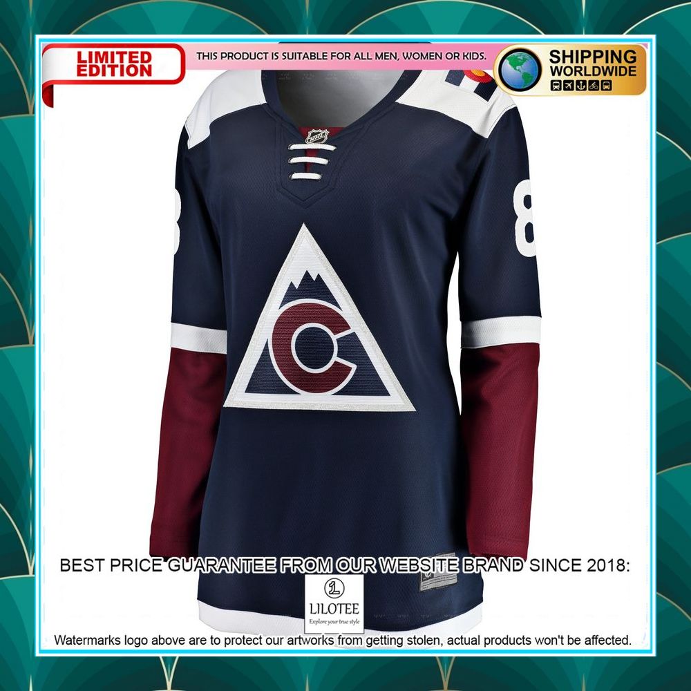 cale makar colorado avalanche womens alternate premier navy hockey jersey 2 555