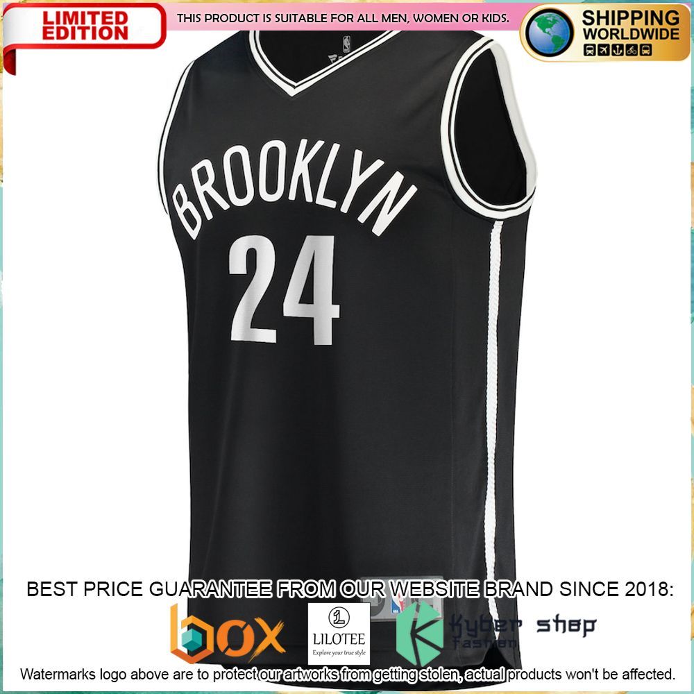 cam thomas brooklyn nets 2021 22 black basketball jersey 2 700