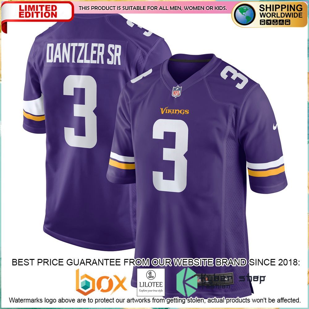 cameron dantzler minnesota vikings nike purple football jersey 1 298