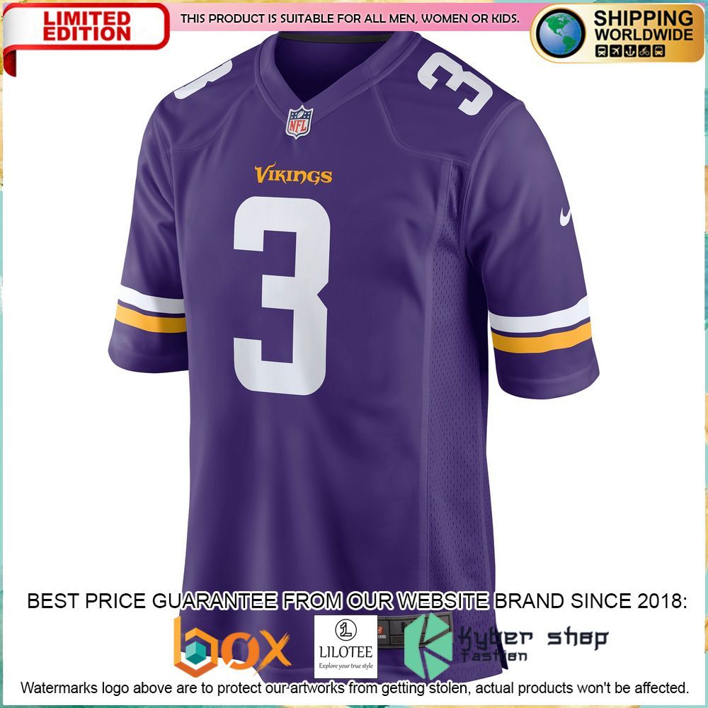 cameron dantzler minnesota vikings nike purple football jersey 2 464