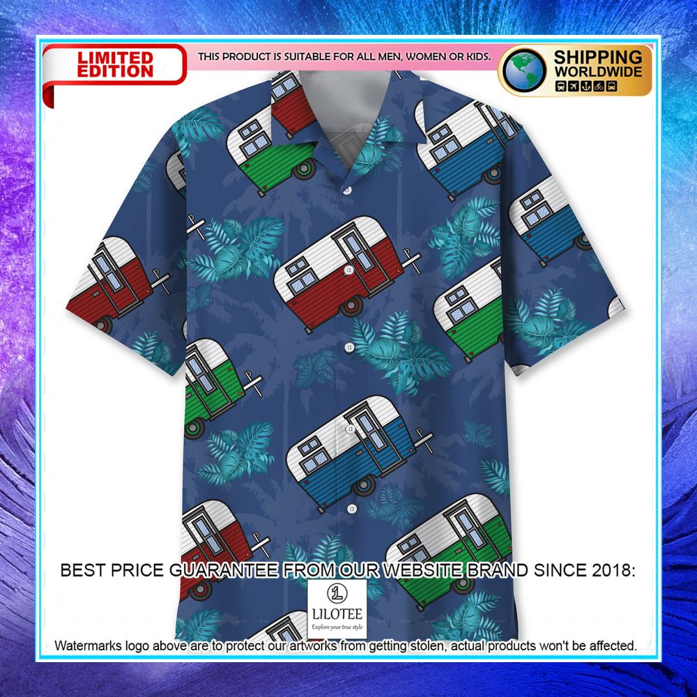 camping tropical hawaiian shirt 1 226