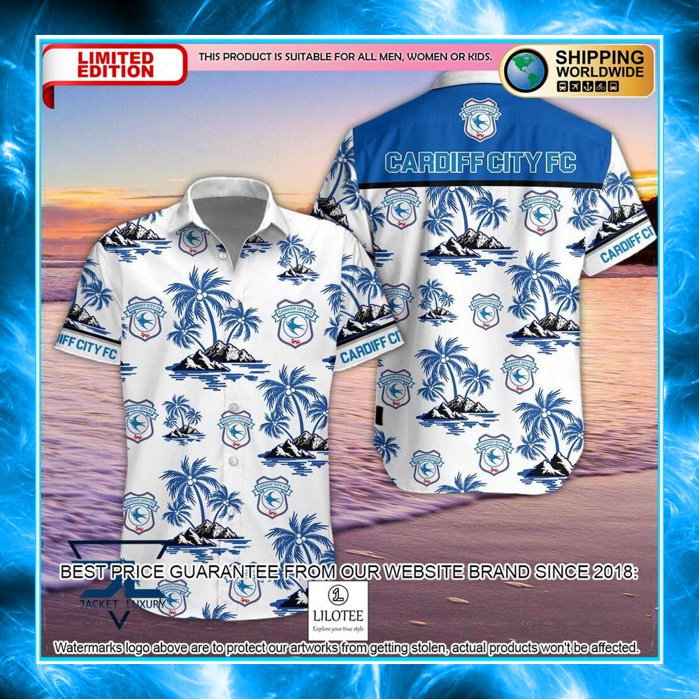 cardiff city f c palm tree hawaiian shirt shorts 1 440