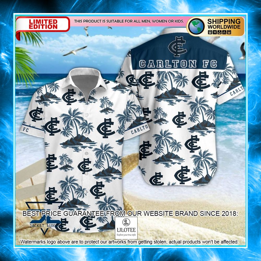 carlton football club hawaiian shirt shorts 1 51