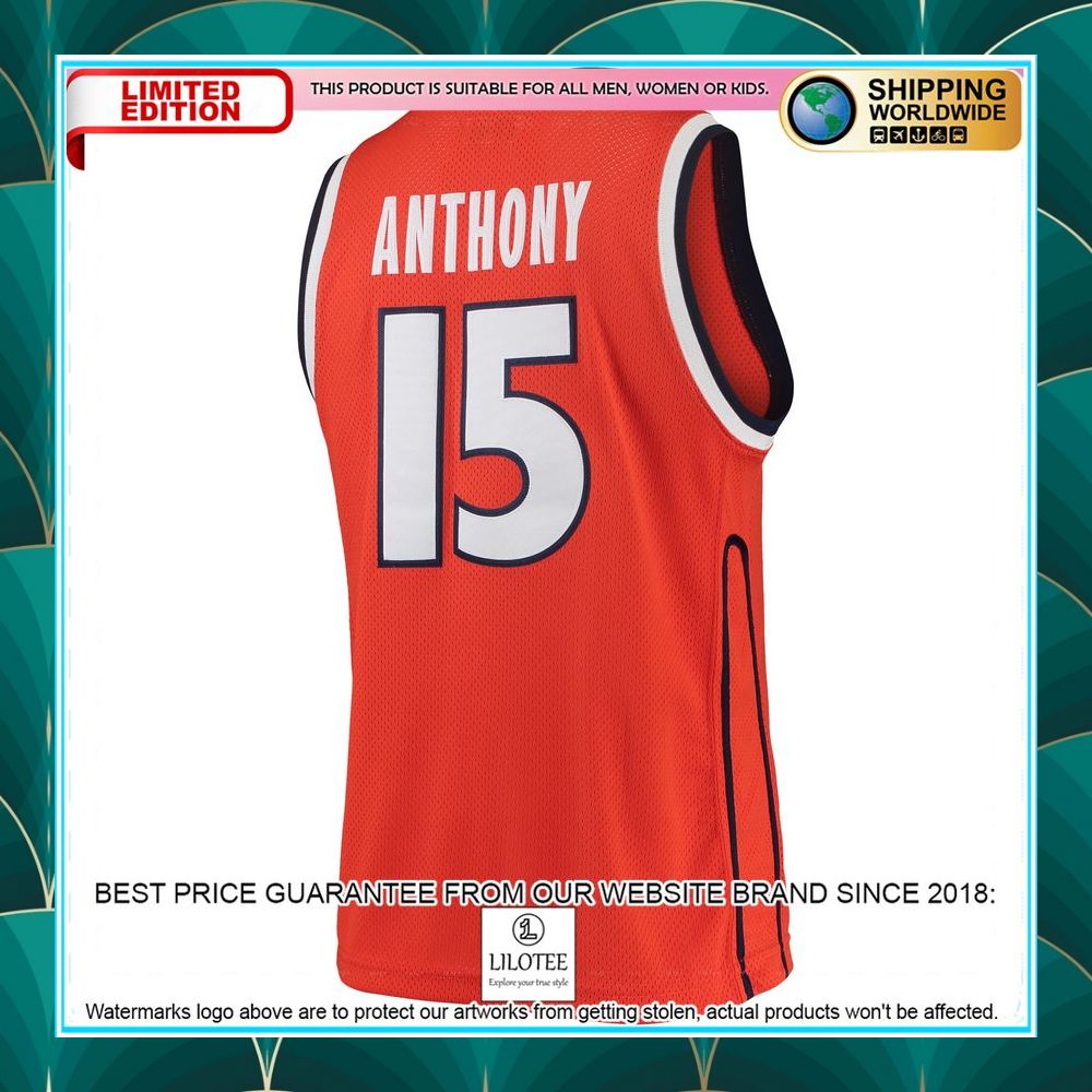 carmelo anthony syracuse orange retro alumni orange basketball jersey 3 369