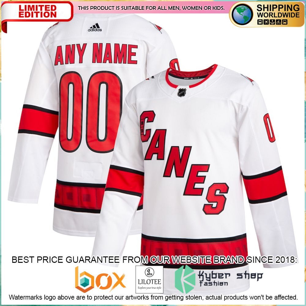 carolina hurricanes adidas 2020 21 custom white hockey jersey 1 159