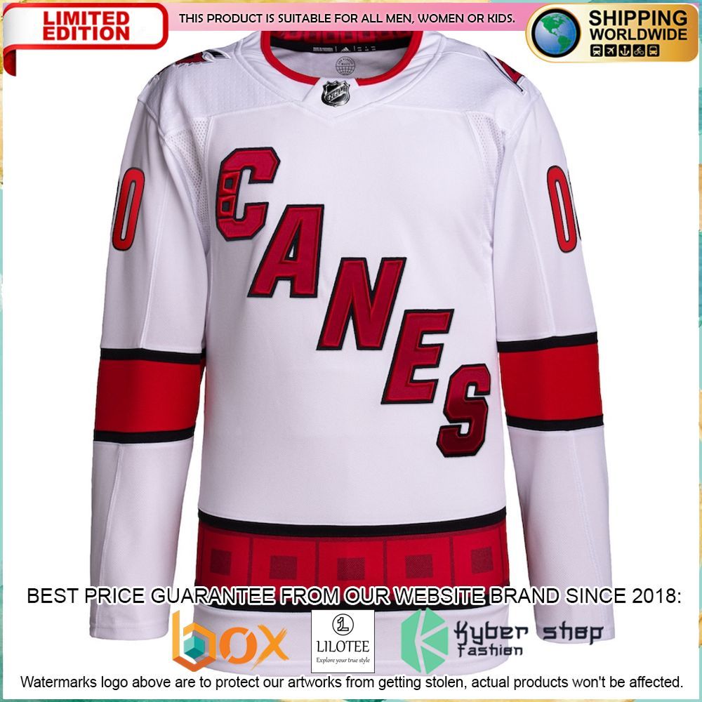 carolina hurricanes adidas custom white hockey jersey 2 66