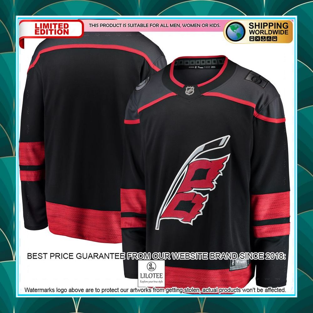 carolina hurricanes alternate black hockey jersey 1 931