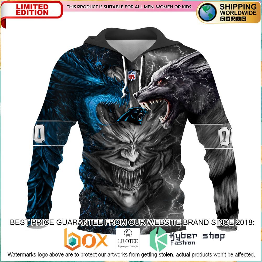 carolina panthers demon face dragon wolf personalized hoodie pant 1 324