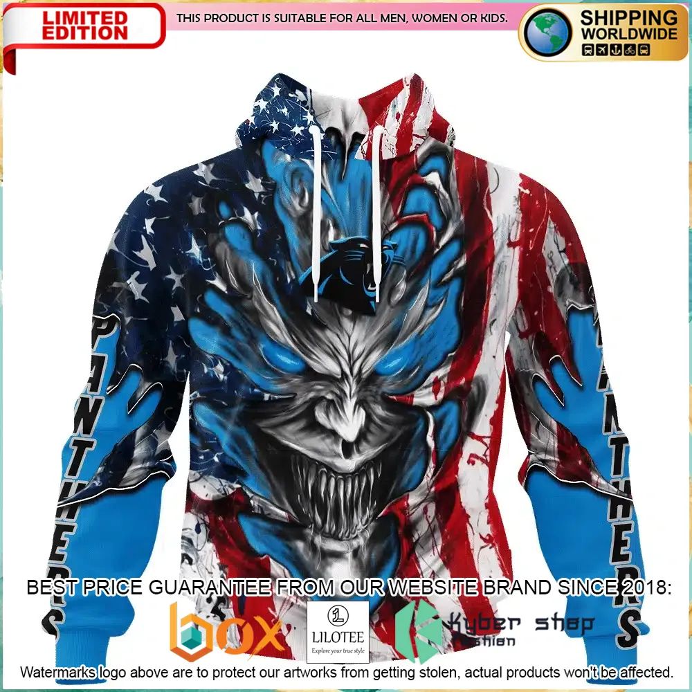 carolina panthers demon face us flag personalized hoodie shirt 1 211