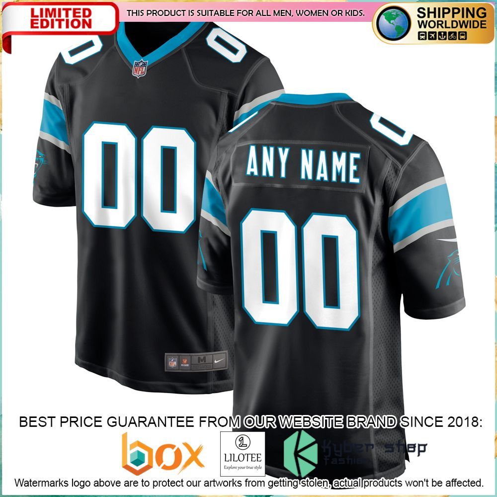 carolina panthers nike custom black football jersey 1 340