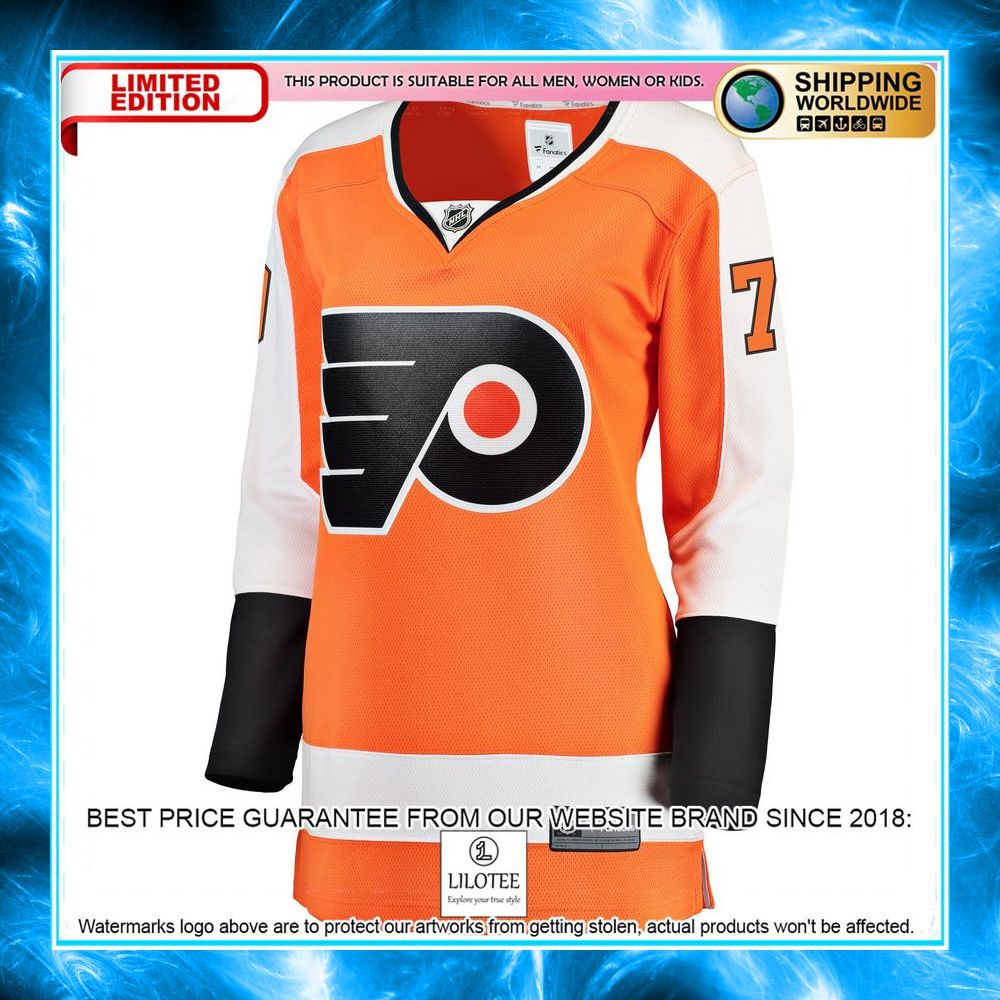 carter hart philadelphia flyers womens orange hockey jersey 2 540