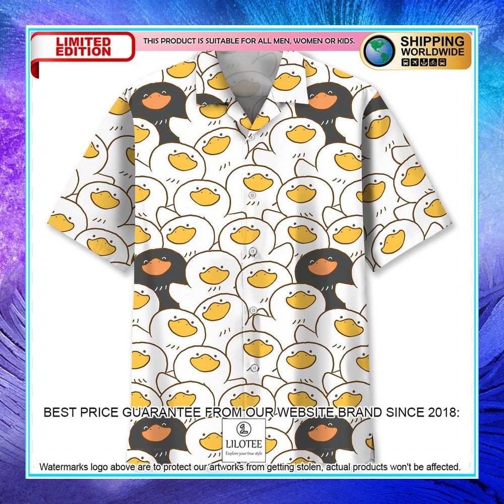 cartoon cute duck hawaiian shirt 1 559