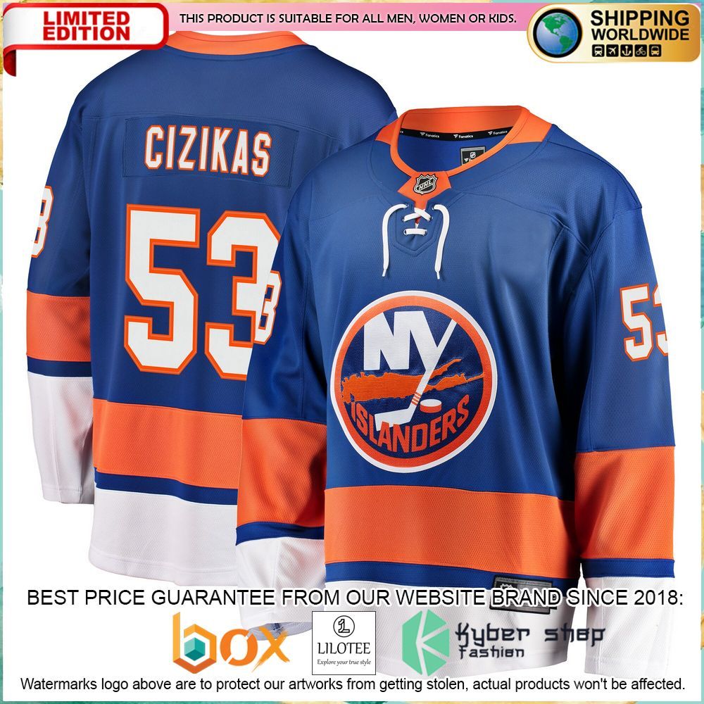 casey cizikas new york islanders royal hockey jersey 1 319