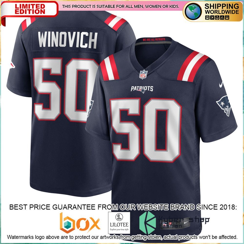 chase winovich new england patriots nike navy football jersey 1 666