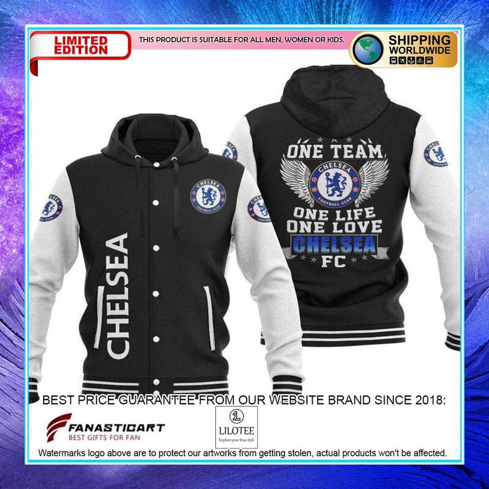 chelsea fc one team one life one love baseball hoodie jacket 1 323