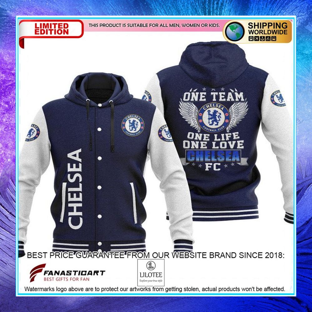 chelsea fc one team one life one love baseball hoodie jacket 4 434