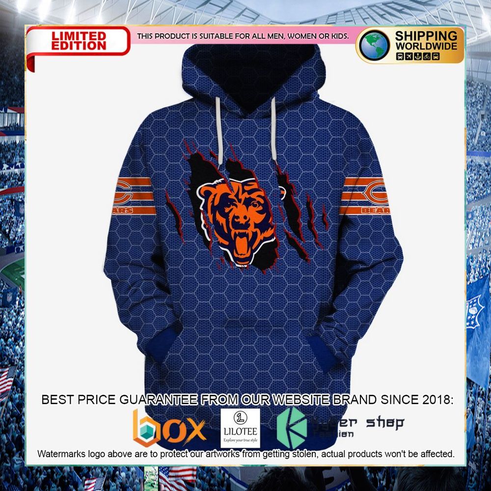 chicago bears blue hoodie shirt 2 795