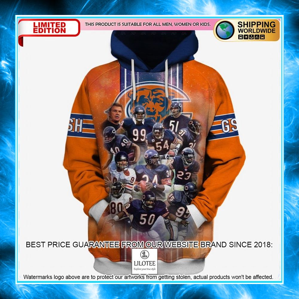 chicago bears hall of famers 3d shirt hoodie 1 204