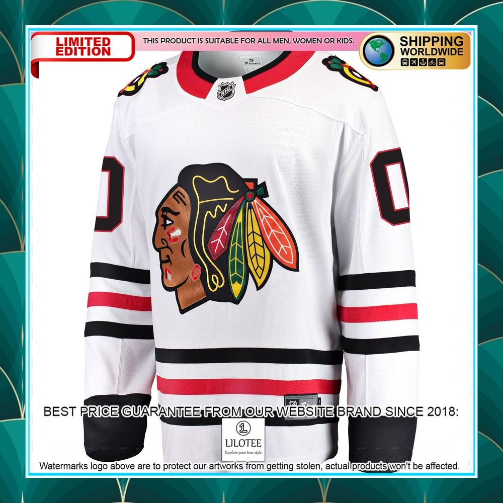chicago blackhawks away custom white hockey jersey 2 41
