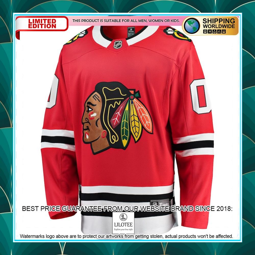 chicago blackhawks nhl home custom red hockey jersey 2 82
