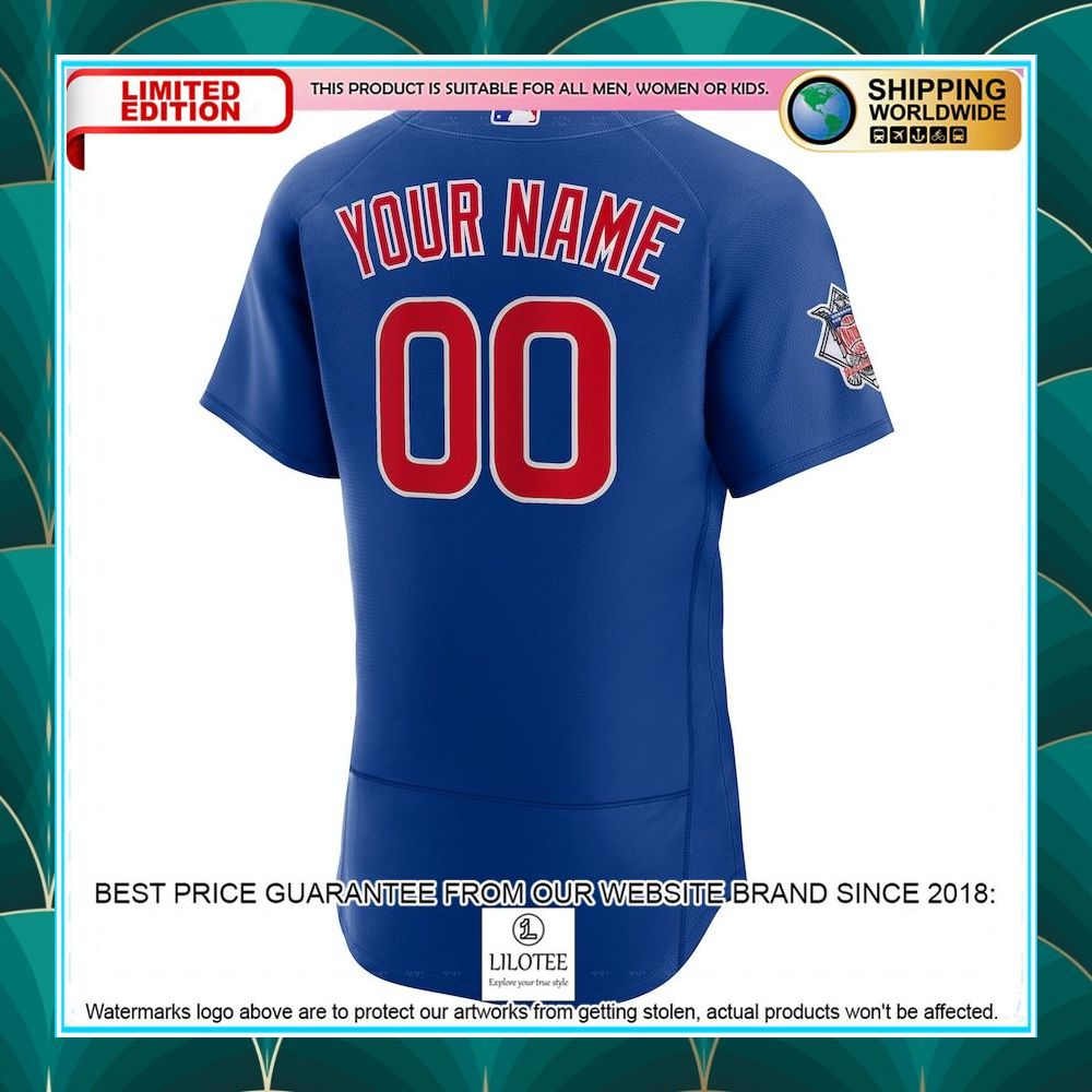 chicago cubs nike alternate custom royal baseball jersey 3 841
