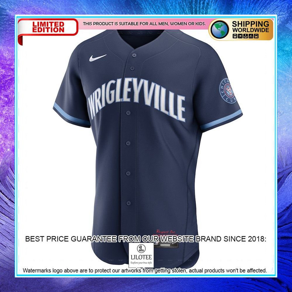 chicago cubs nike city connect navy baseball jersey 2 515