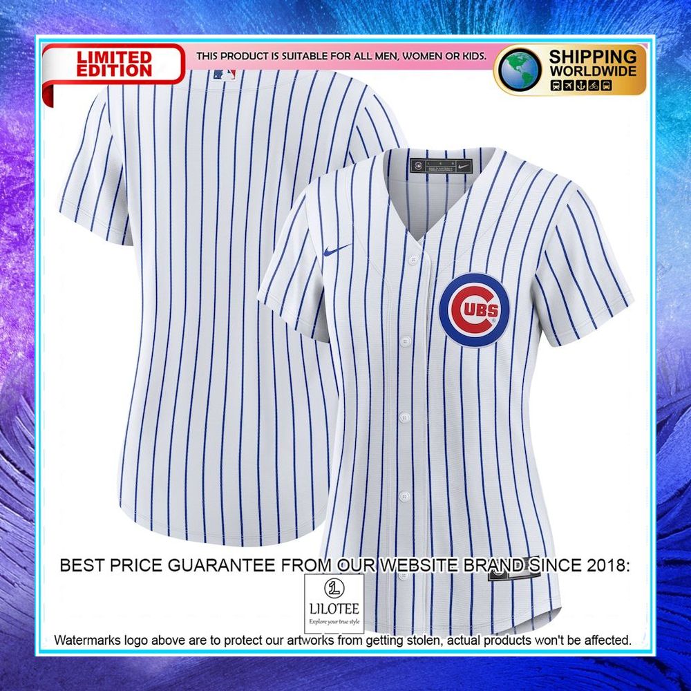 chicago cubs nike women home blank white baseball jersey 1 683