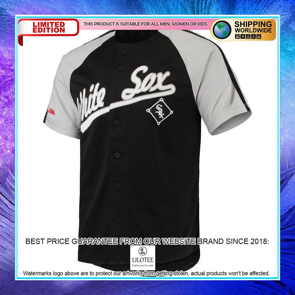 chicago white sox stitches black baseball jersey 2 449