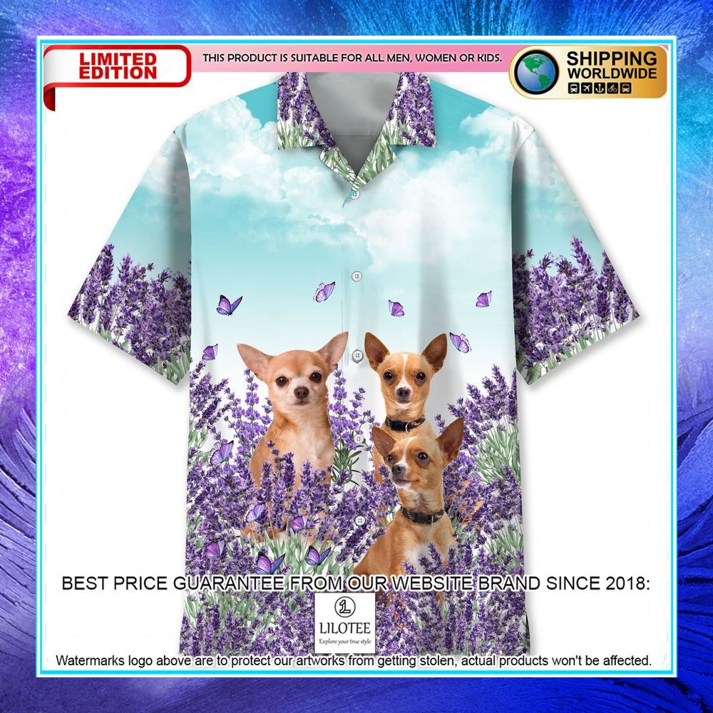 chihuahua lavender hawaiian shirt 1 922