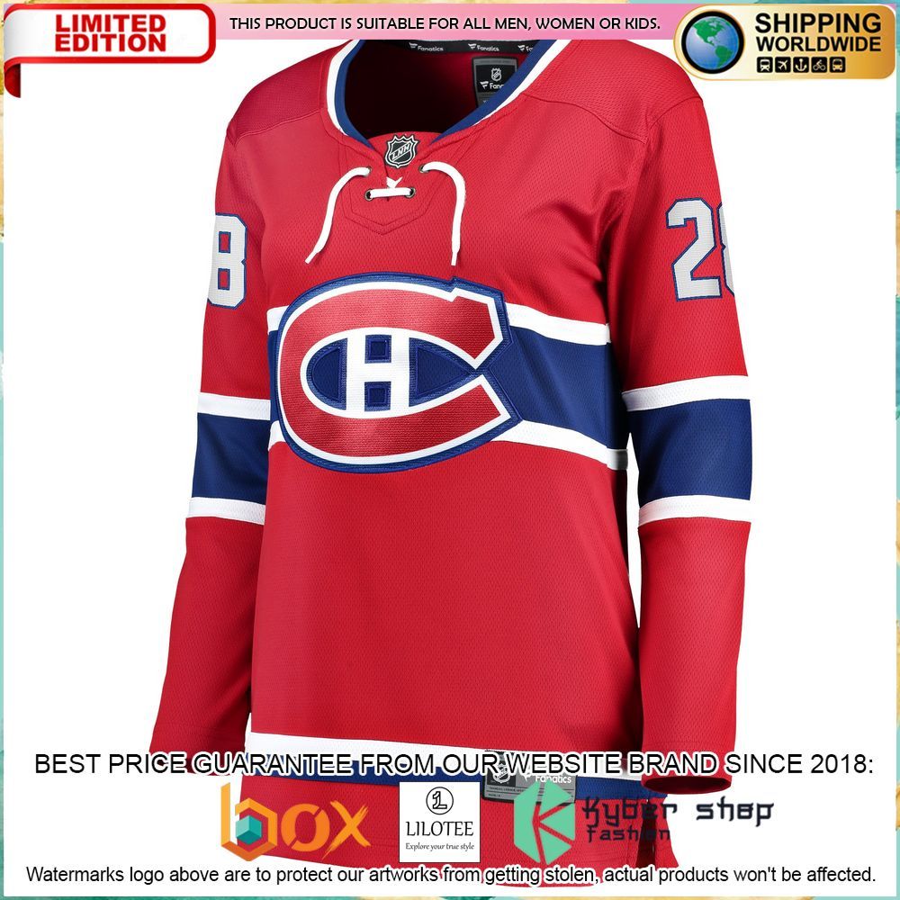 christian dvorak montreal canadiens womens red hockey jersey 2 765