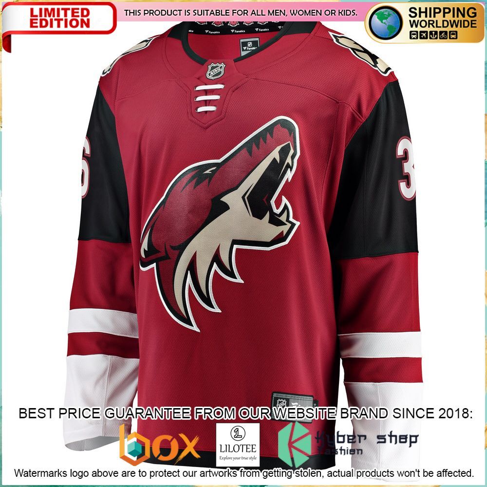 christian fischer arizona coyotes breakaway garnet hockey jersey 2 856