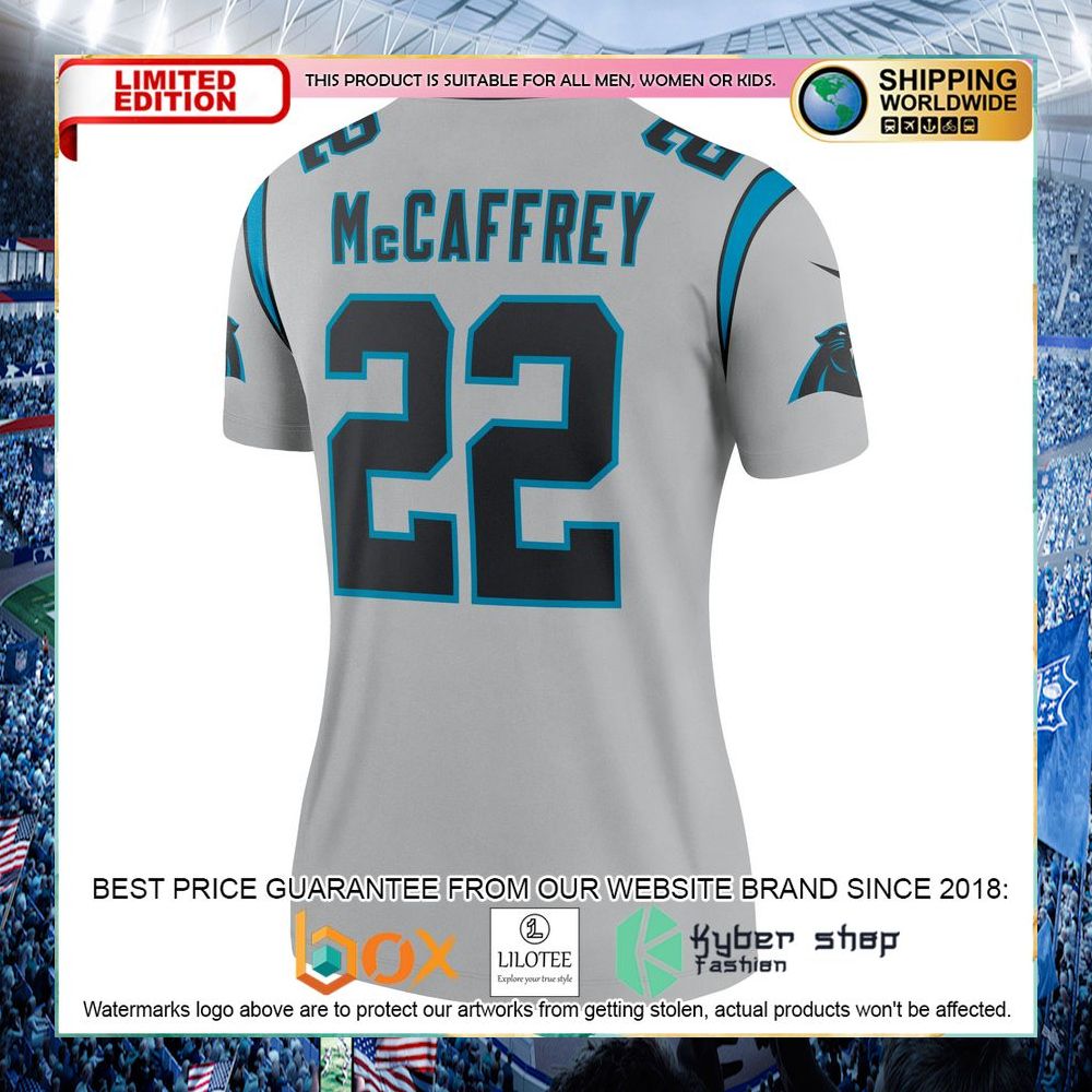 Christian McCaffrey Carolina Panthers Nike Women's Inverted Legend Silver Football Jersey - LIMITED EDITION 7 christian mccaffrey carolina panthers nike womens inverted legend silver football jersey 3 267