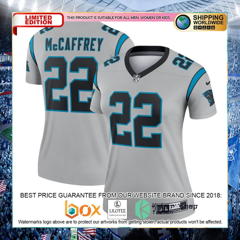 Christian McCaffrey Carolina Panthers Nike Women's Inverted Legend Silver Football Jersey - LIMITED EDITION 8 christian mccaffrey carolina panthers nike womens inverted legend silver football jersey 4 39