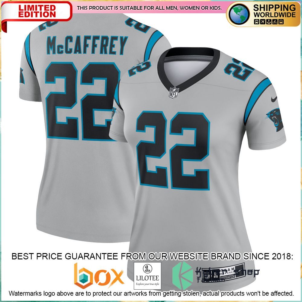 Christian McCaffrey Carolina Panthers Nike Women's Inverted Legend Silver Football Jersey - LIMITED EDITION 4 christian mccaffrey carolina panthers nike womens inverted legend silver football jersey 4 636