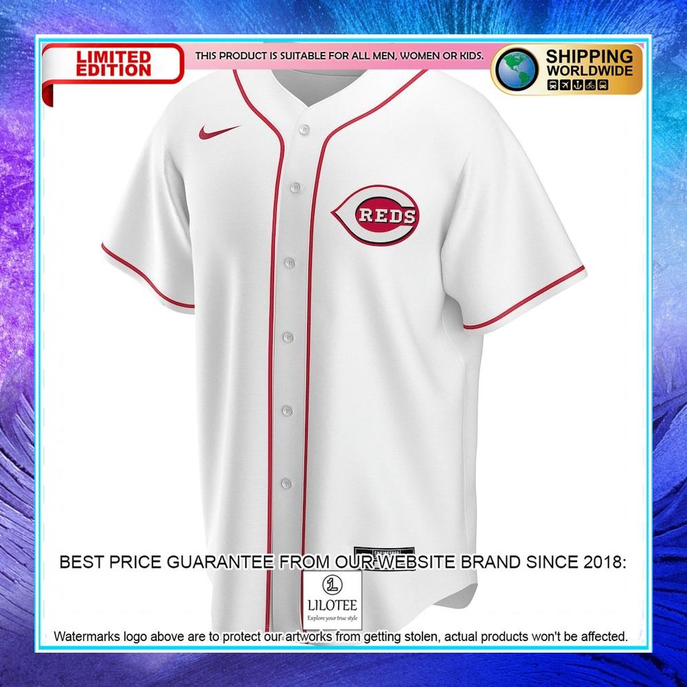 cincinnati reds nike home custom white baseball jersey 2 978