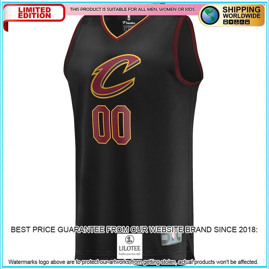 cleveland cavaliers youth custom black basketball jersey 2 303