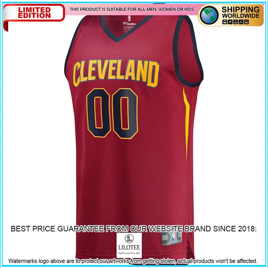 cleveland cavaliers youth custom wine basketball jersey 2 683